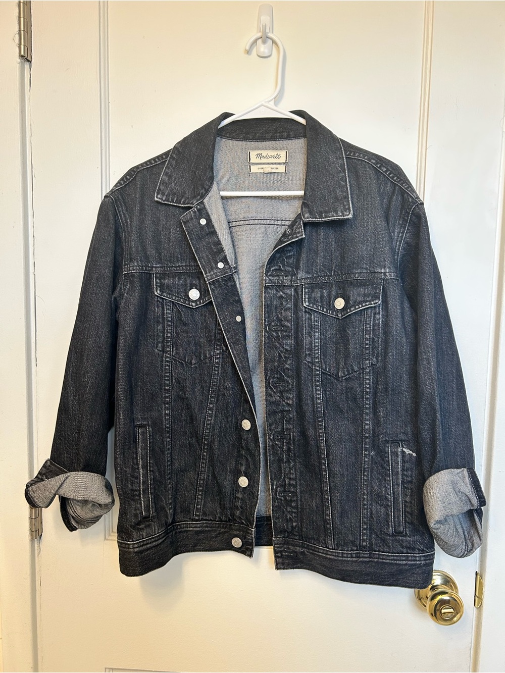 Madewell women Black Denim Jacket